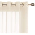 thumbnail image 4 of Deconovo Sheer Curtain Grommet Tulle Voile Curtain Drape for Sliding Glass Door 100x84 inch Beige 1 Panel, 4 of 6