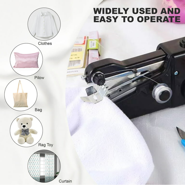 Mini Sewing Machine Toy Portable Hand-held Clothes Sewing