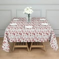 thumbnail image 3 of Red Christmas House and Tree Pattern Square Tablecloth,Waterproof Square Table Cover,Wipeable Spillproof Washable Table Cover for Home Kitchen Party Decor 42"X42"(107x107cm), 3 of 6