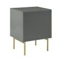 thumbnail image 5 of 2 Drawer Storage End Table Set of 2 Chest Cabinet Table Metal Legs for Home Grey, 5 of 7