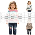 thumbnail image 3 of Toddler Girls 2 Piece Casual Outfit Set Tie Dye Long Sleeve Top and Denim Jeans for 6-12 Months 12-24 Months 2t 3t 4t 5t 6t 7t 8t 9t Children 5-6 Years, 3 of 9