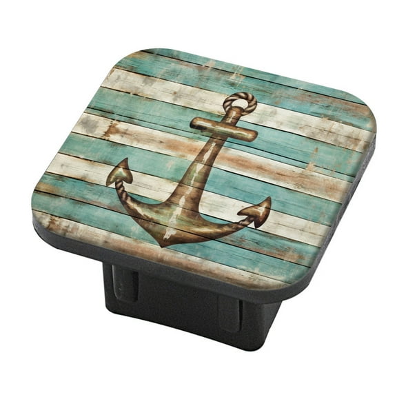 Hitch Cover Fits For 2-Inch Hitch,Vintage - Style Anchor On Weathered Wood Planksrubber Trailer Hitch Cover Tube Plug Insert,Car Exterior Accessories, Receiver Tube Hitch Plug