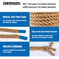 thumbnail image 4 of 50 FT Tug of War Rope Set for Kids - Soft Natural Jute Fiber Rope with Red Flag for Field Day,Birthday/Holiday Party Game,Camping/Backyard Outdoor Games & Team Activities, 4 of 7