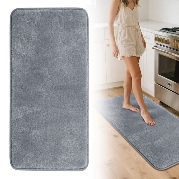 Homesteed 42x22in Bathroom Rugs Bath Mat Absorbent Shaggy Bathroom Mat Machine Washable Non Slip Shower Mat Soft Plush Bathroom Runner Rug Decor