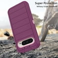 thumbnail image 3 of Asuwish Phone Case for Google Pixel 9/Pixel 9 Pro/Pixel 10/Pixel 10 Pro 5G Hybrid Rugged Shockproof Hard Protective Drop Proof Full Body Heavy Duty Mobile Cell Cover Pixel 9Pro 10Pro Women Men Purple, 3 of 6