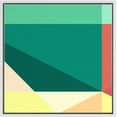 thumbnail image 3 of PixonSign Framed Canvas Print Wall Art Green, Yellow Red Color Blocks Geometric Shapes Illustrations Minimalism Modern Colorful Multicolor Ultra for Living Room, Bedroom, Office - 24"x24" White, 3 of 5