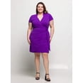 thumbnail image 5 of Plus Size Mandarin Collar Faux Wrap Dress, 5 of 10