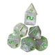 thumbnail image 1 of Juego de dados poliédricos acrílicos multifuncionales, duraderos y resistentes al desgaste. Verde, 1 of 9