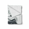 thumbnail image 2 of Motorcycle Soft Flannel Fleece Throw Blanket, Sketch Scooter with to Travel is to Live Words Hand Drawn Design, Cozy Plush for Indoor and Outdoor Use, 50" x 60", Dark Bluegrey and White, by Ambesonne, 2 of 6