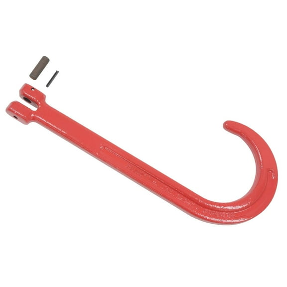 15" Inch J Hook Heavy Duty Grade G80 Tow Axle Strap Wrecker Roll back Clevis Load Limit 7100#