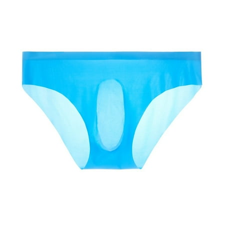 ZSQDM Clearance Underwear for Women  Men s One-Piece 3d Panties Seamless Ice Silk Briefs Underpants Breathable Briefs Blue XXL