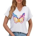 thumbnail image 6 of ATENAR T Shirts for Women Loose Summer Tops for Women Short Sleeve Tee White 2XL, 6 of 6