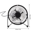 thumbnail image 2 of 5.7 Inch (Approx. 14.5 cm) Mini High-Speed Personal Desk Fan, 4 Blades, Adjustable 360Â° Head Tilt, Durable Metal Construction, Great for Home, Dorm Room, Bedroom or Office, Black, 2 of 8