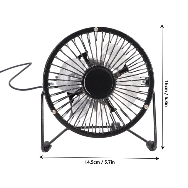 Pequeño ventilador de escritorio silencioso de oficina ventilador portátil de hierro de hoja de aluminio ANGGREK Cocina, Decoración y Otros