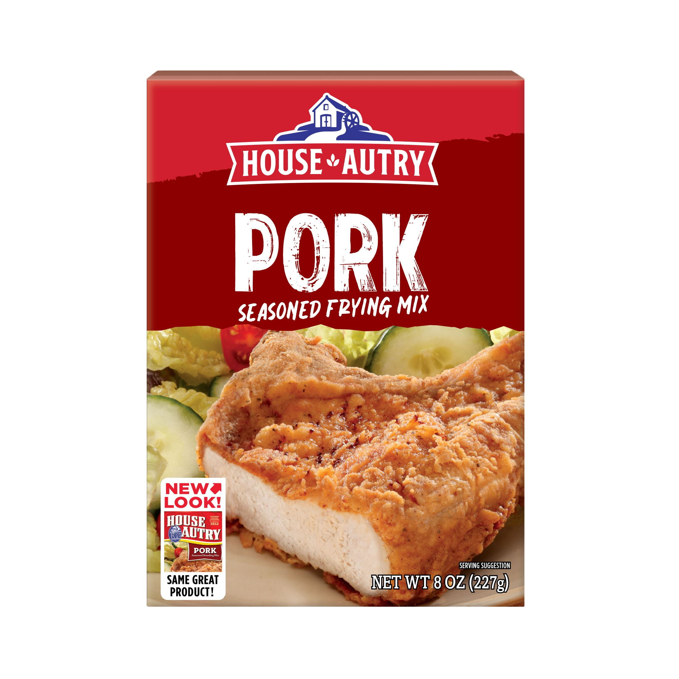 (6 pack) House Autry® Pork Ground Breading Mix 8 oz. Box Crispy Seasoned Coating Batters