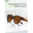 thumbnail image 3 of 2PCS/1PCS Fit Over Glasses Sunglasses for Women Men, Oversized Cat Eye Sunglasses Polarized 100% UV400 Protection, 3 of 8
