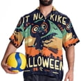 thumbnail image 4 of Halloween Font Men's Printed Button Down Short Sleeve Casual Summer Beach Shirt - Unisex, 4 of 6