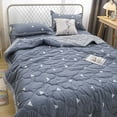 thumbnail image 6 of AuroraX Washed Cotton Summer Quilt Cooling Summer Quilt Machine Washable Twin Size Hypoallergenic Soft All Season Lightweight Quilt Gray, 6 of 6