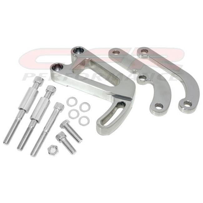 196387 Chevy Small Block Power Steering Bracket Set LWP Polished