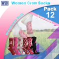 thumbnail image 3 of Yacht & Smith Pink Ribbon Breast Cancer Awareness Ankle/Crew Socks for Women (12 Pairs Assorted C (Crew) Women (9-11)), 3 of 6