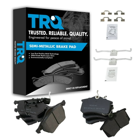 TRQ Posi Semi Metallic Brake Pad Front & Rear Kit for Audi Volkswagen VW BFA12923