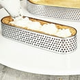 thumbnail image 3 of Stainless Steel Oval Cake Mould Non Stick Perforated Baking Tool for Chefs and Home, 3 of 3