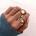 thumbnail image 1 of Juego de 9 Uds. De anillos de cadena de Color dorado Punk para mujeres y niñas, anillos finos de dedo Irregular a la moda, regalo 2023, joyería para nudillos para mujer, fiesta Tan Jianjun unisex, 1 of 2