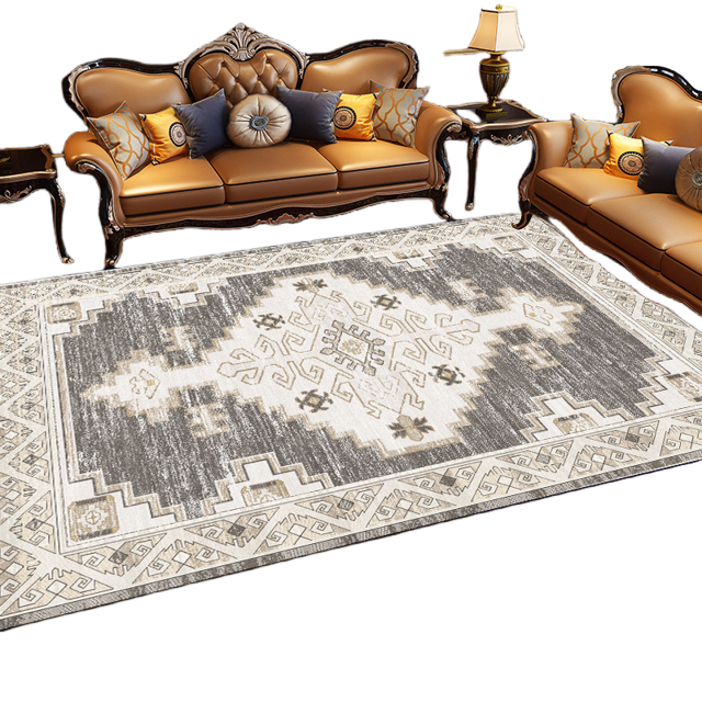 Alfombra de sala de estar de estilo persa moderno ideal para sala de estar, dormitorio, oficina en casa, alfombra de área de limpieza de cocina, 2,6 x 3,9 pies
