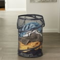 thumbnail image 3 of Household Essentials Pop-Up Mesh Laundry Hamper, Springform Steel Frame, Mesh Lining for Air Circulation, Large Capacity, Easy Set-Up, Compact Storage, Charcoal, 3 of 6