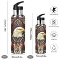 thumbnail image 2 of Yayeee 33oz Insulated Water Bottle Double Wall Stainless Steel with Flip Straw Lid, Red Abstract Eagle, 2 of 7