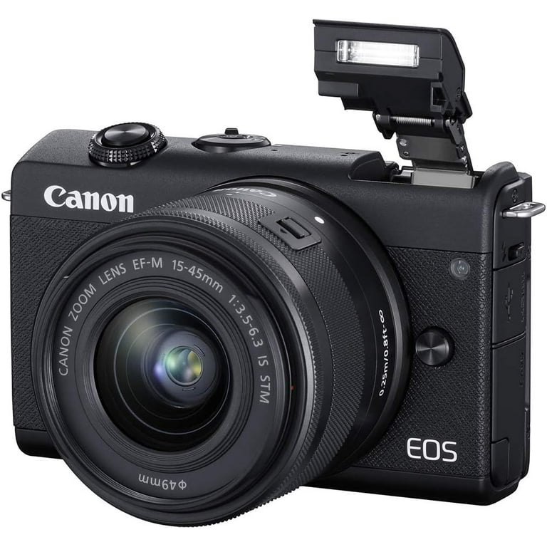Canon EOS M200 DSLR - 24.1 MP, 4K, 3x zoom, EF-M 15-45mm Lens, Wi