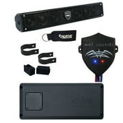 Wet Sounds STX-MICRO-4 Powersports Amp, Stealth-6-Core Soundbar & WW-BTUR Hideaway Bluetooth Receiver