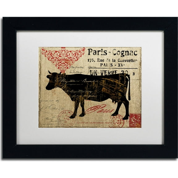 Trademark Fine Art "Paris Farms I" Canvas Art by Color Bakery, White Matte, Black Frame