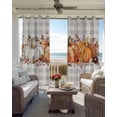 thumbnail image 3 of Orange Pumpkin Blackout Curtains for Bedroom - 84 Inch Long Light Blocking 2 Panels Set, Thanksgiving Fall Leaves Botanical Plaid Thermal Insulated Living Room Drapes Grommet Window Curtains 52"x84", 3 of 8