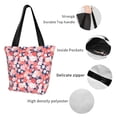 thumbnail image 6 of Bingfone Japanese Cherry Blossoms Women Shoulder Tote Bags Casual Bag Ladies Shopping Handbag, 6 of 8