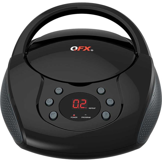 QFX J24BLK Portable AM FM Radio CD Player, Black | Walmart Canada