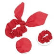 thumbnail image 3 of Unique Bargains 1 Pc Solid Rabbit Ears Scrunchies Red, 3 of 5
