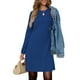 thumbnail image 3 of UVN Vestidos para Mujer Otoño Invierno Manga Larga Cuello Redondo Casual Jersey Sudadera Vestido con Abertura Lateral, 3 of 8