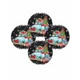 thumbnail image 7 of 15 Inch Round Placemats Set of 4, Black Christmas Trucks Non Slip Heat Insulation PP Table Mats, Xmas Tree Winter Gifts Snowflake Washable Place Mats for Kitchen Dining Party Table Decor, 7 of 7