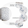 thumbnail image 6 of Blue Horse Waterproof Fabric Shower Curtain, Watercolor Vintage Animals Shower Curtain for Bathroom Curtains Bathtubs Hotel Washable Shower Curtains with 12 Hooks Stall 48x72in, 6 of 6