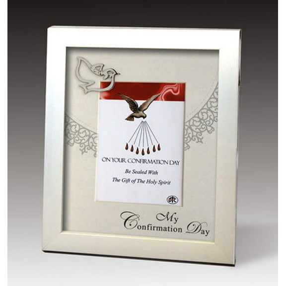 White Shadowbox Confirmation Frame