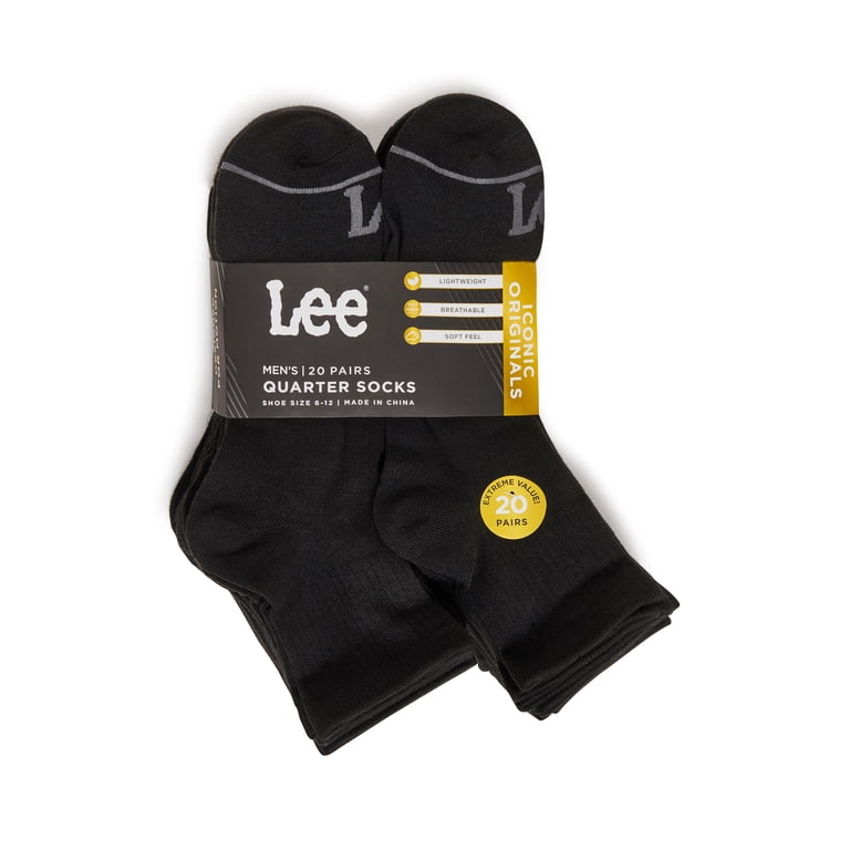 Lee Men's Iconic Originals Quarter Socks 20-Pack photo 5