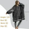 thumbnail image 6 of Catalonia Oversized Blanket Hoodie Sweatshirt, Lavender Wearable Fleece Pullover, Gift for Adults Men Women, 6 of 7