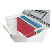 Storex Portable File Box - 12 Height X 14.5 Width X 10.5 Depth External Dimensions - Plastic - Clear, Silver - File (61511U01C)