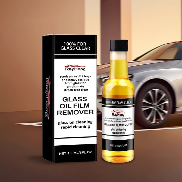 Xihbxyly Eliminador de Película de Aceite para Vidrio, Solución para Manchas Difíciles, Alta Transparencia, Fácil de Usar, Rápida Eliminación de Aceite, Mejor Visibilidad, 150 Ml