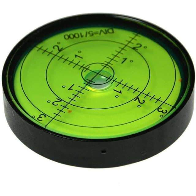 Nivel de superficie redonda de burbuja horizontal de alta precisión para instrumentos topográficos y bases nivelantes, 60 mm, precisión de 15'/2 JFHHH pequeña
