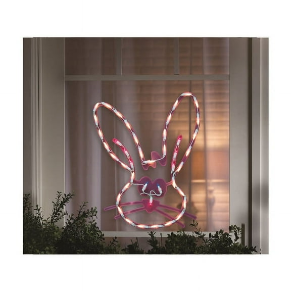 Impact Innovations Easter Lighted Bunny Face Glass/Plastic 1 pk