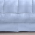 thumbnail image 2 of 500-TC Egyptian Cotton All Season Comforter for Adults Extra Large King Size 120" x 136" Inches, 1pc Comforter Box Stitched with 4 Corner Tabs, 300 GSM Comforter, Light Blue Stripe, 2 of 4