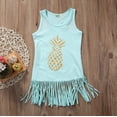 thumbnail image 2 of Gupgi Robe Princesse à Franges Imprimé Fruit Ananas Sans Manches Col Ras du Cou Jupe, 2 of 5
