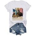 thumbnail image 4 of TOWED22 Women's America 250 Merchandise 250th Anniversary USA Shirt American Flag T Shirt 4th of July 1776 2026 Independence Day Tee(White,S), 4 of 8